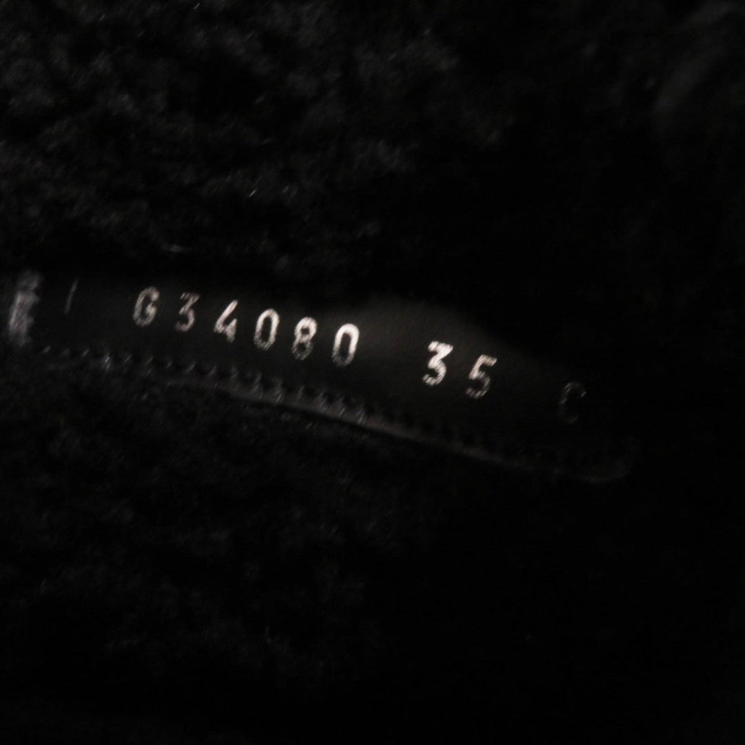 CHANEL short boots G34080 Main: Mouton, Part: Leather Black White Women 35 Used Authentic