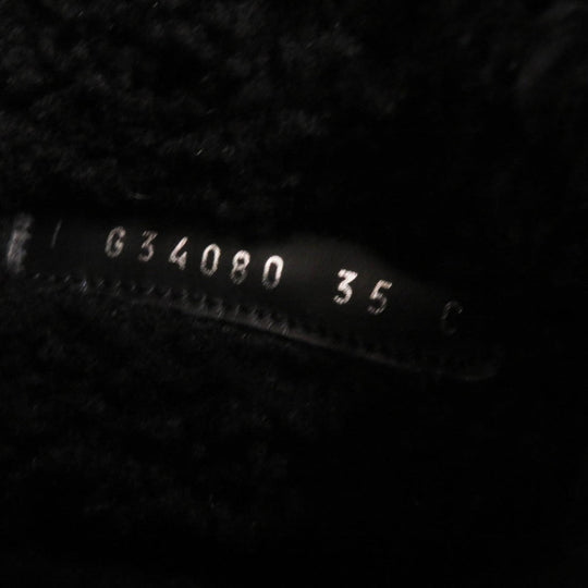 CHANEL short boots G34080 Main: Mouton, Part: Leather Black White Women 35 Used Authentic