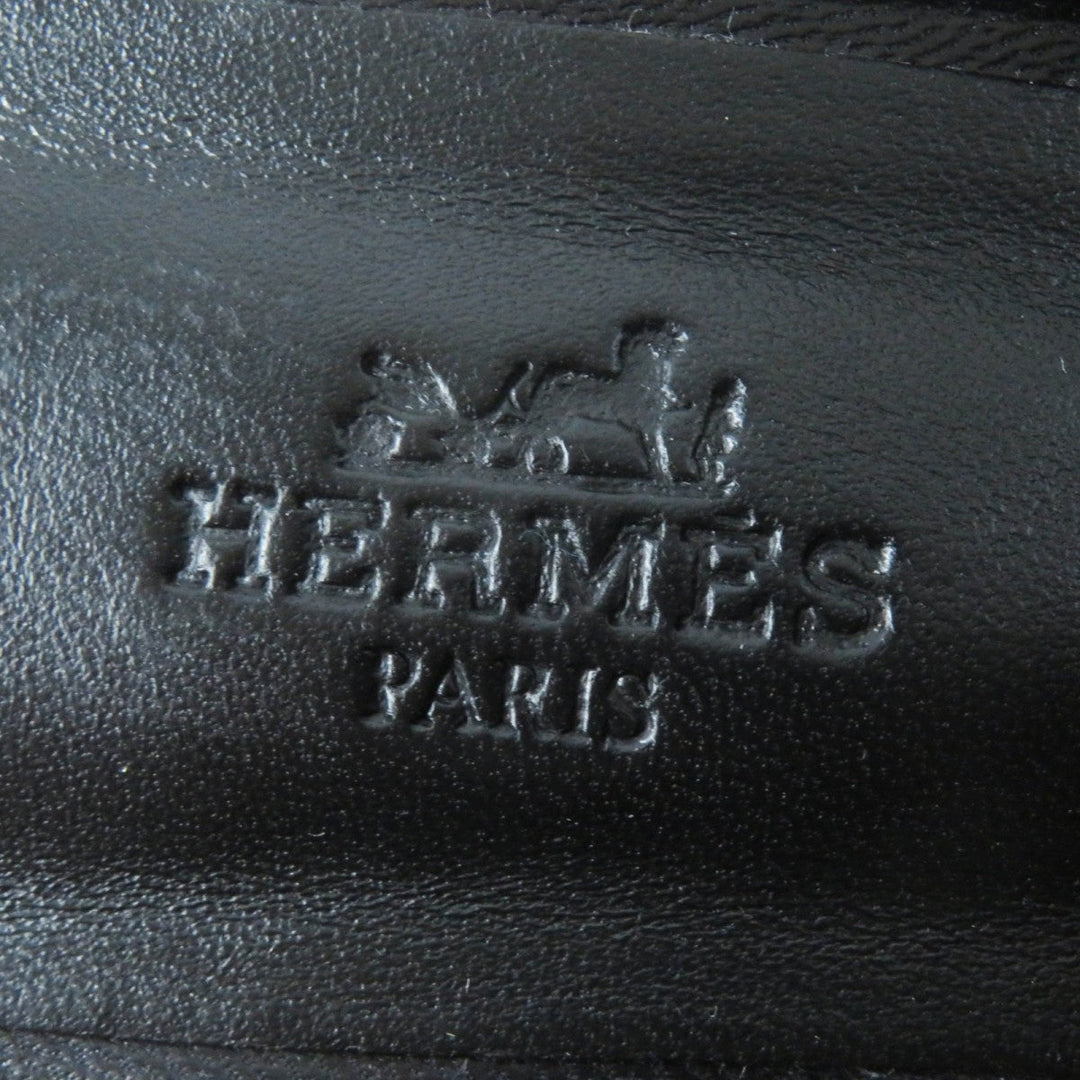 HERMES Mule Main: Leather black Oz Women 36 Used Authentic