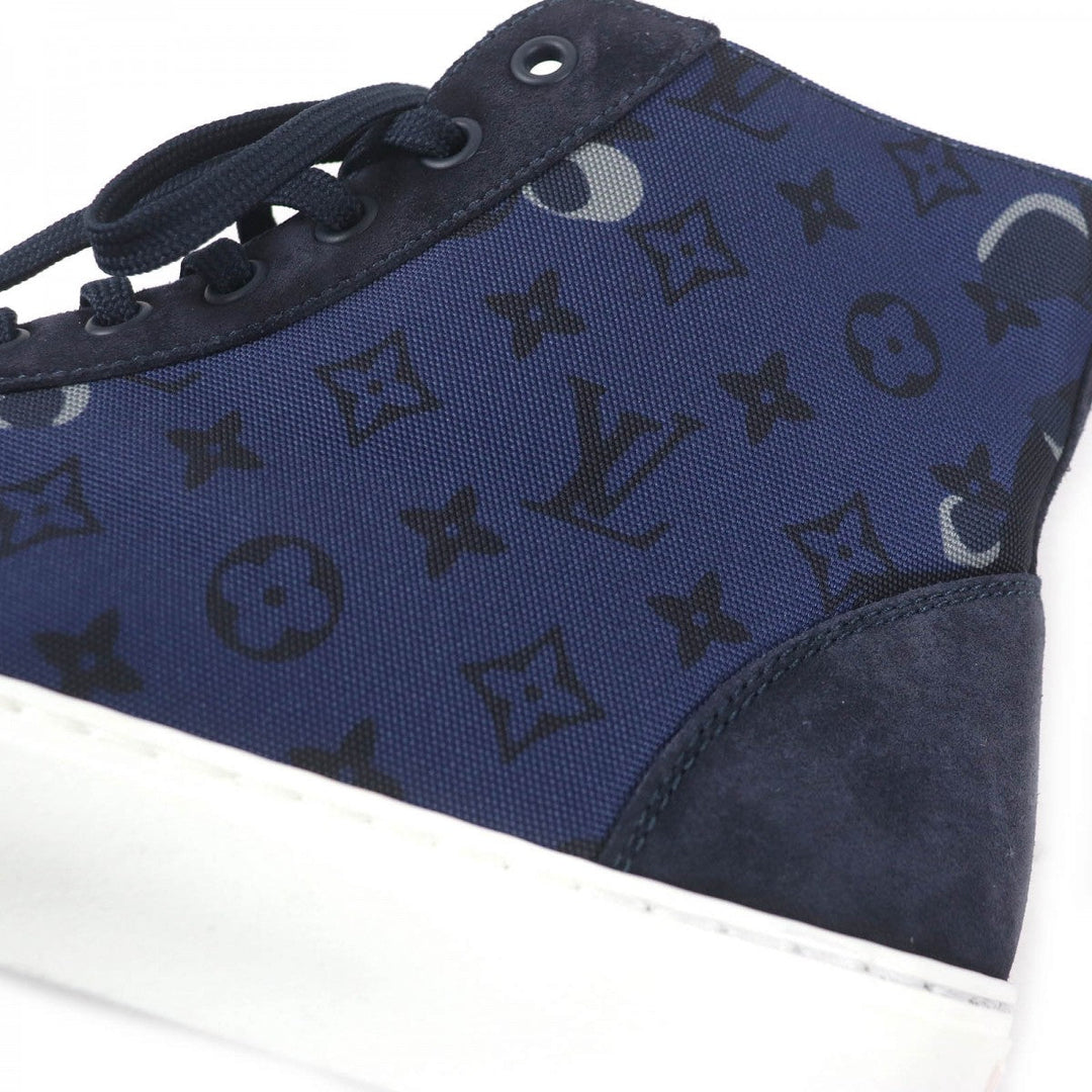 LOUIS VUITTON High cut sneakers canvas Navy LV Tattoo Line 5.5