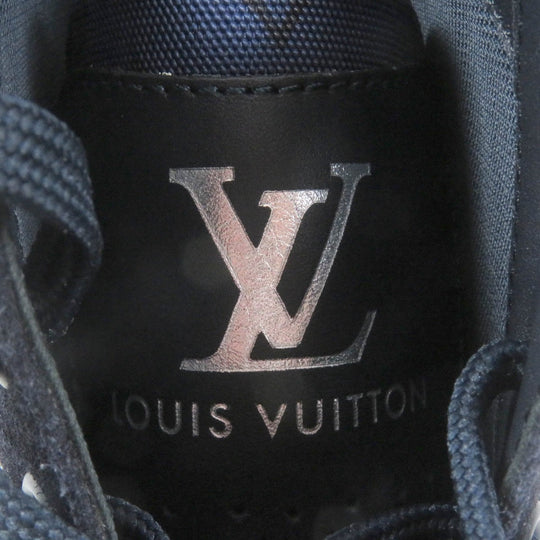 LOUIS VUITTON High cut sneakers canvas Navy LV Tattoo Line 5.5