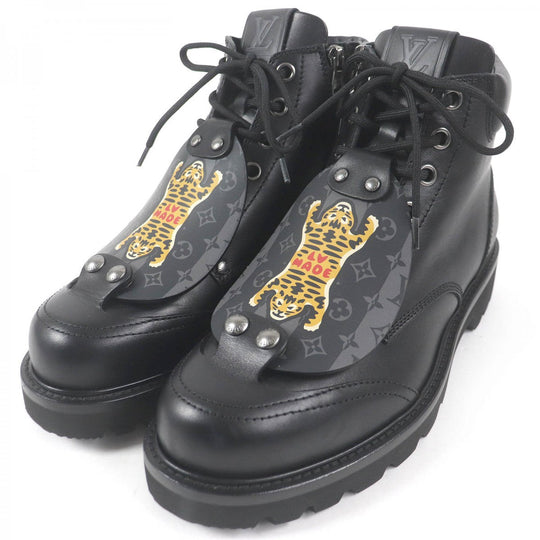 LOUIS VUITTON boots leather black Oberkampf Line 8