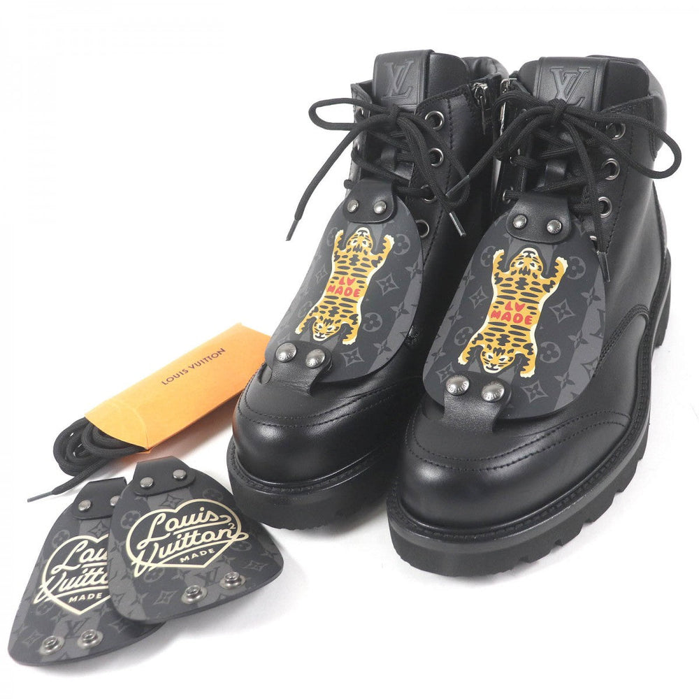 LOUIS VUITTON boots leather black Oberkampf Line 8