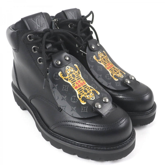 LOUIS VUITTON boots leather black Oberkampf Line 8