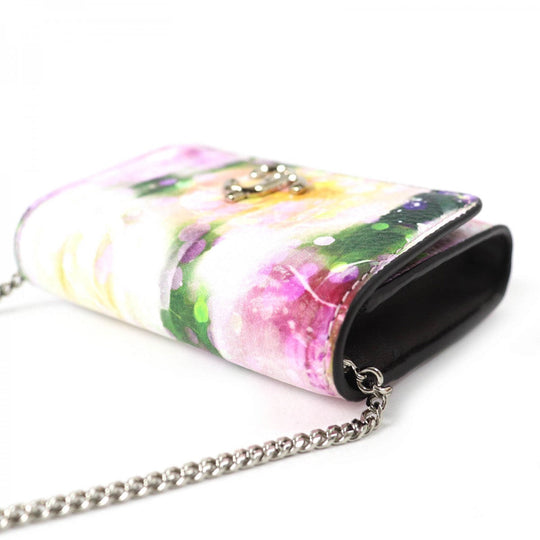 JIMMY CHOO Shoulder Bag leather Pink white multicolor JC Micro Clutch Bag