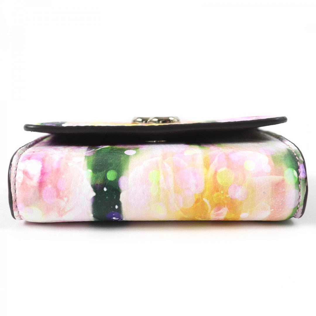 JIMMY CHOO Shoulder Bag leather Pink white multicolor JC Micro Clutch Bag