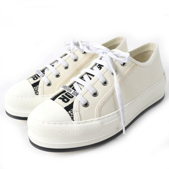 Christian Dior Low cut sneakers Main: Canvas Ivory Walk�fn�fDior Women 38 Used Authentic