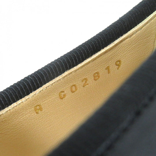 CHANEL pumps G02819 leather black ballerina 37