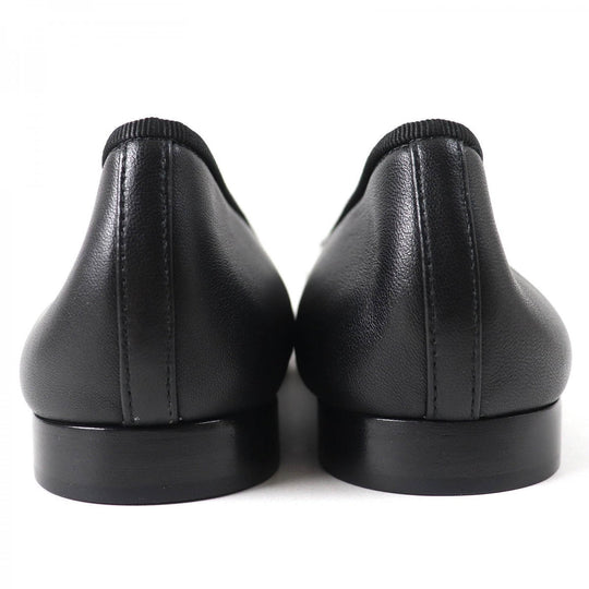 CHANEL pumps G02819 leather black ballerina 37