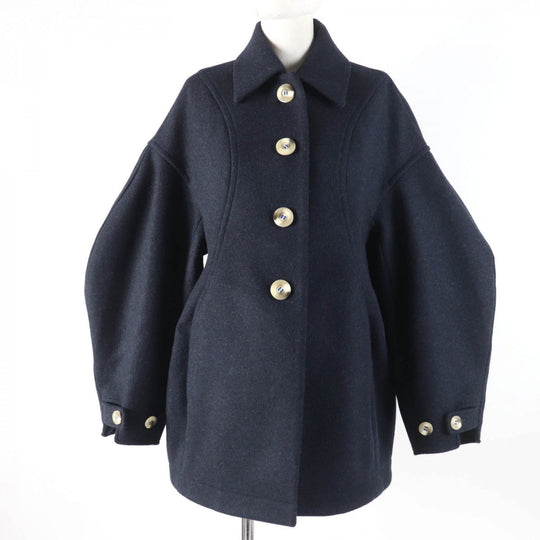 ENFOLD coat 300GA130-0480 Main: 90% wool, Main: 10% nylon, Part: 90% wool, Part: 10% nylon Dark navy SOLID JACKET Women 38 Used Authentic