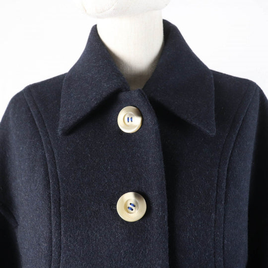 ENFOLD coat 300GA130-0480 Main: 90% wool, Main: 10% nylon, Part: 90% wool, Part: 10% nylon Dark navy SOLID JACKET Women 38 Used Authentic