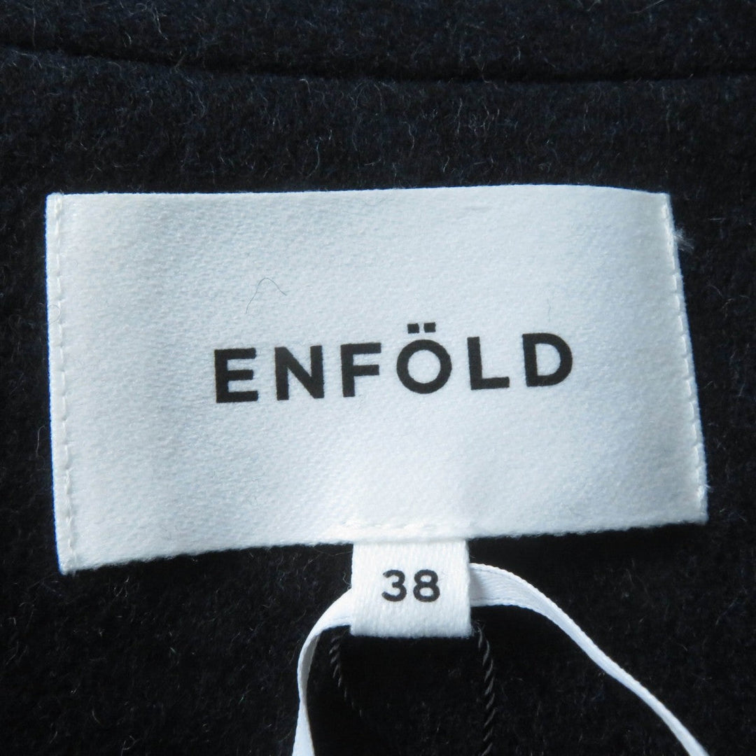 ENFOLD coat 300GA130-0480 Main: 90% wool, Main: 10% nylon, Part: 90% wool, Part: 10% nylon Dark navy SOLID JACKET Women 38 Used Authentic