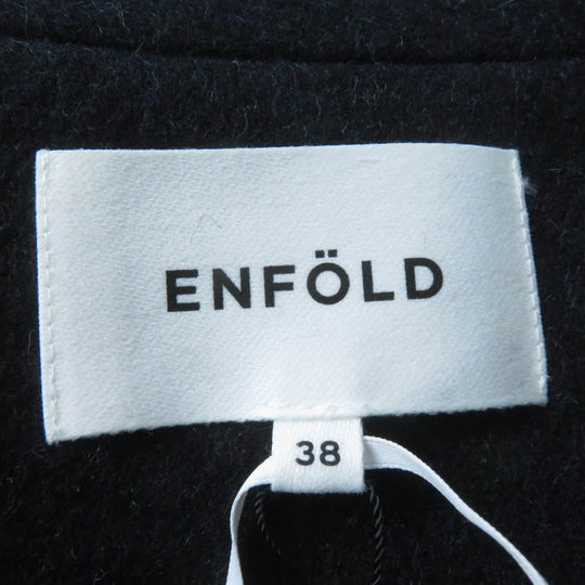 ENFOLD coat 300GA130-0480 Main: 90% wool, Main: 10% nylon, Part: 90% wool, Part: 10% nylon Dark navy SOLID JACKET Women 38 Used Authentic