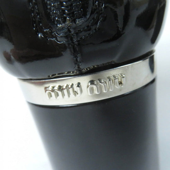 MIUMIU short boots 5T154C Main: Patent leather, Part: Cotton black Women 38.5 Used Authentic