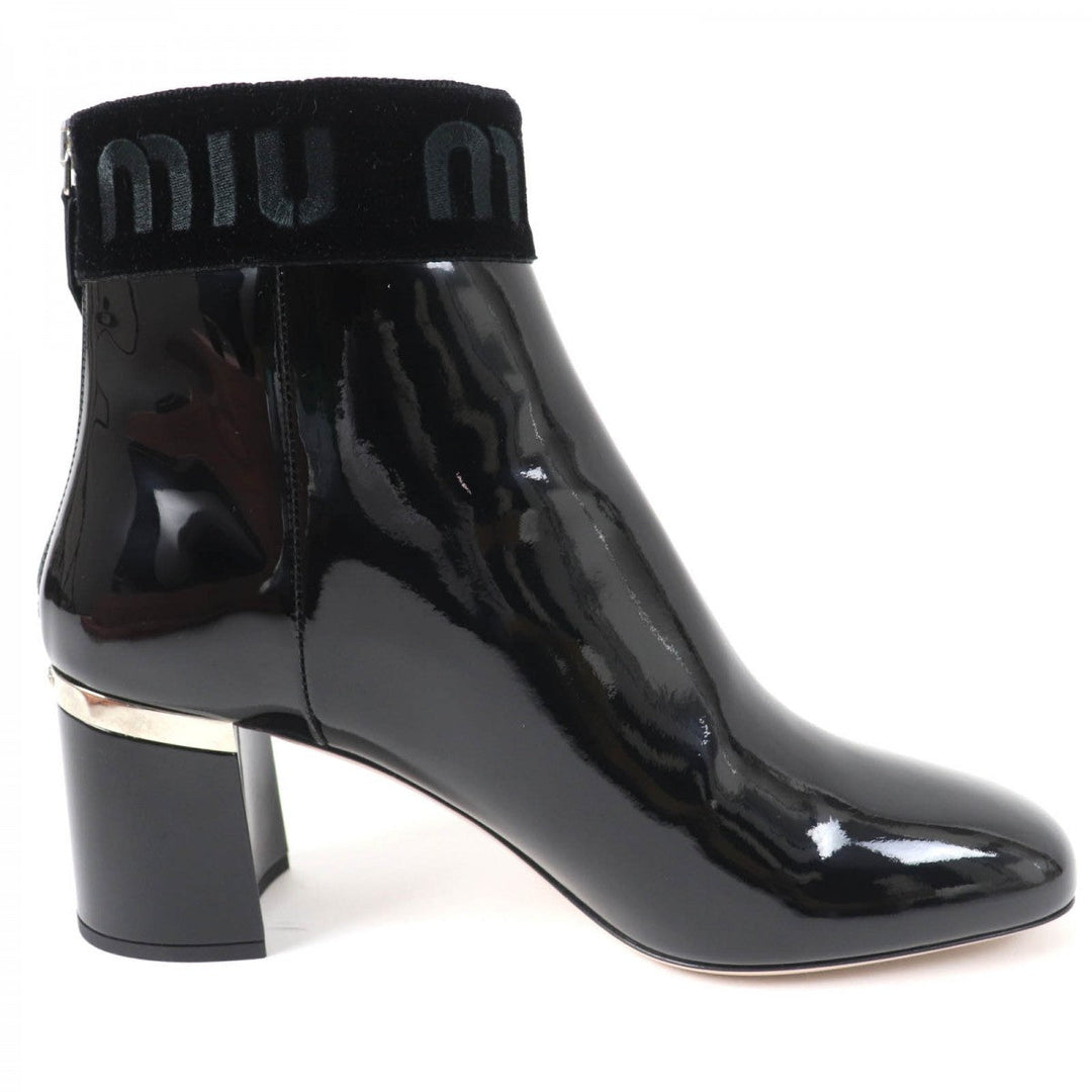 MIUMIU short boots 5T154C Main: Patent leather, Part: Cotton black Women 38.5 Used Authentic