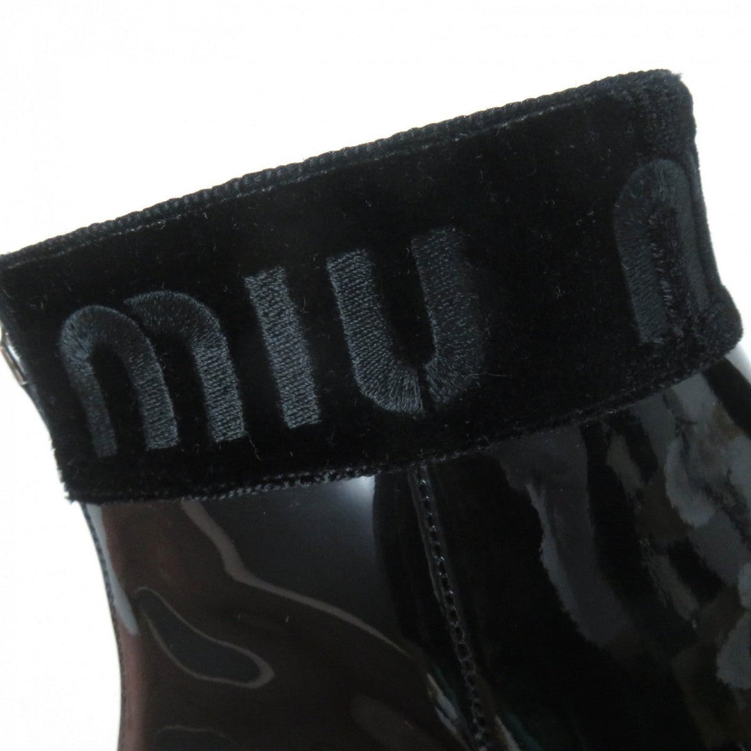 MIUMIU short boots 5T154C Main: Patent leather, Part: Cotton black Women 38.5 Used Authentic