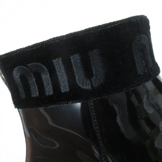 MIUMIU short boots 5T154C Main: Patent leather, Part: Cotton black Women 38.5 Used Authentic