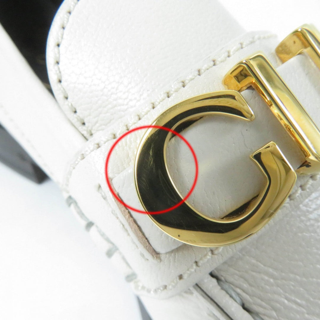 GUCCI loafers 700036 Main: Leather Ivory Women 37 Used Authentic