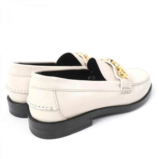 GUCCI loafers 700036 Main: Leather Ivory Women 37 Used Authentic