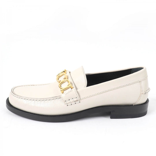 GUCCI loafers 700036 Main: Leather Ivory Women 37 Used Authentic