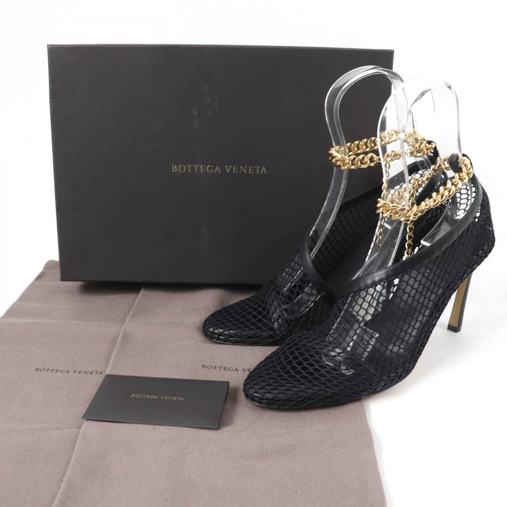 BOTTEGAVENETA pumps Mesh, Metal black Chain trim Women 37 Used Authentic