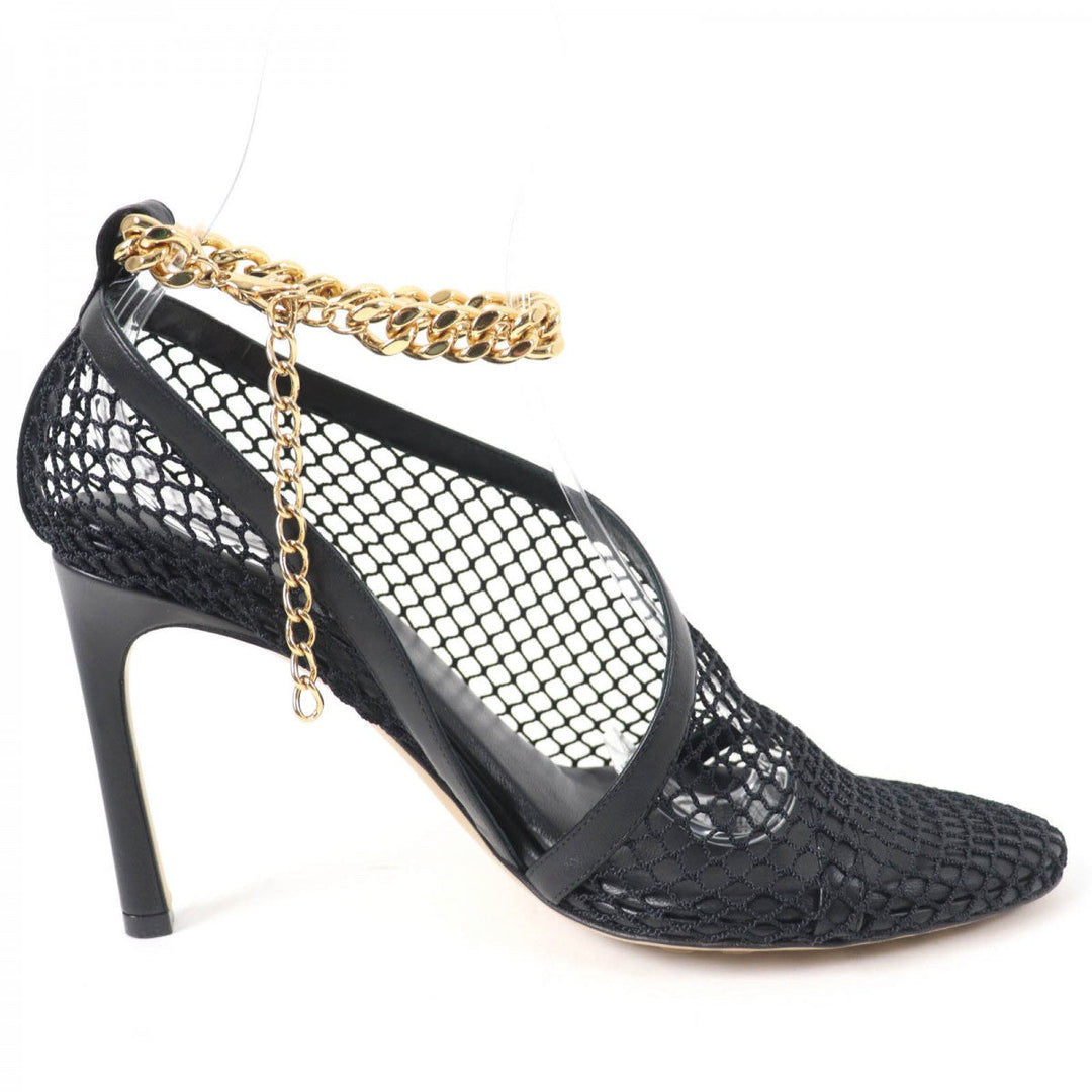 BOTTEGAVENETA pumps Mesh, Metal black Chain trim Women 37 Used Authentic