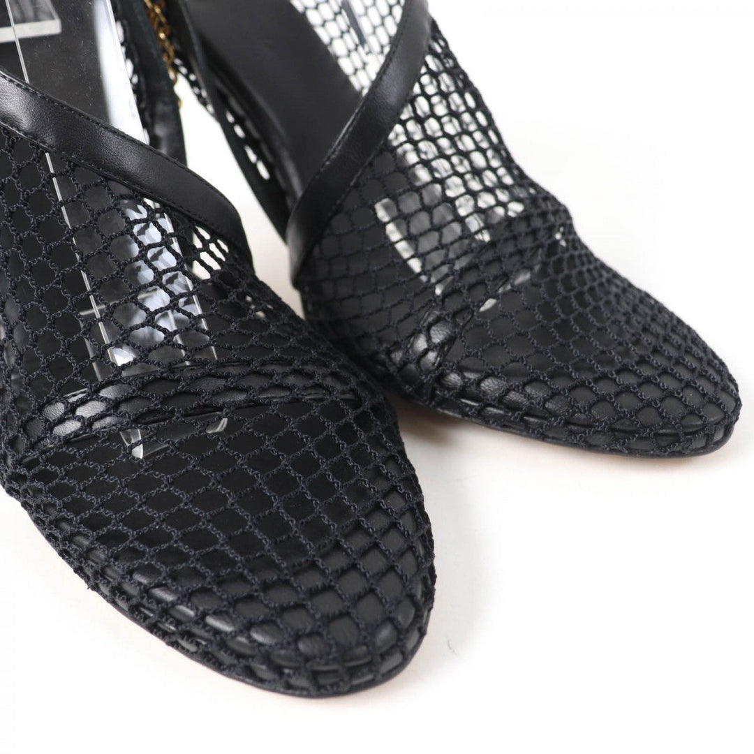 BOTTEGAVENETA pumps Mesh, Metal black Chain trim Women 37 Used Authentic