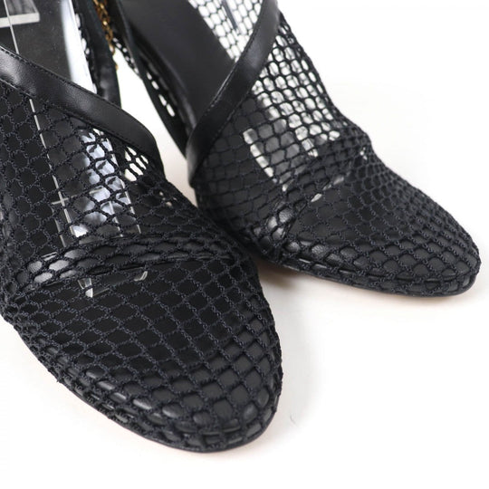 BOTTEGAVENETA pumps Mesh, Metal black Chain trim Women 37 Used Authentic