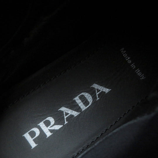 PRADA short boots 1T933M Nylon, Rubber black Monolith Re-Nylon Gabardine Boots Women 38 Used Authentic