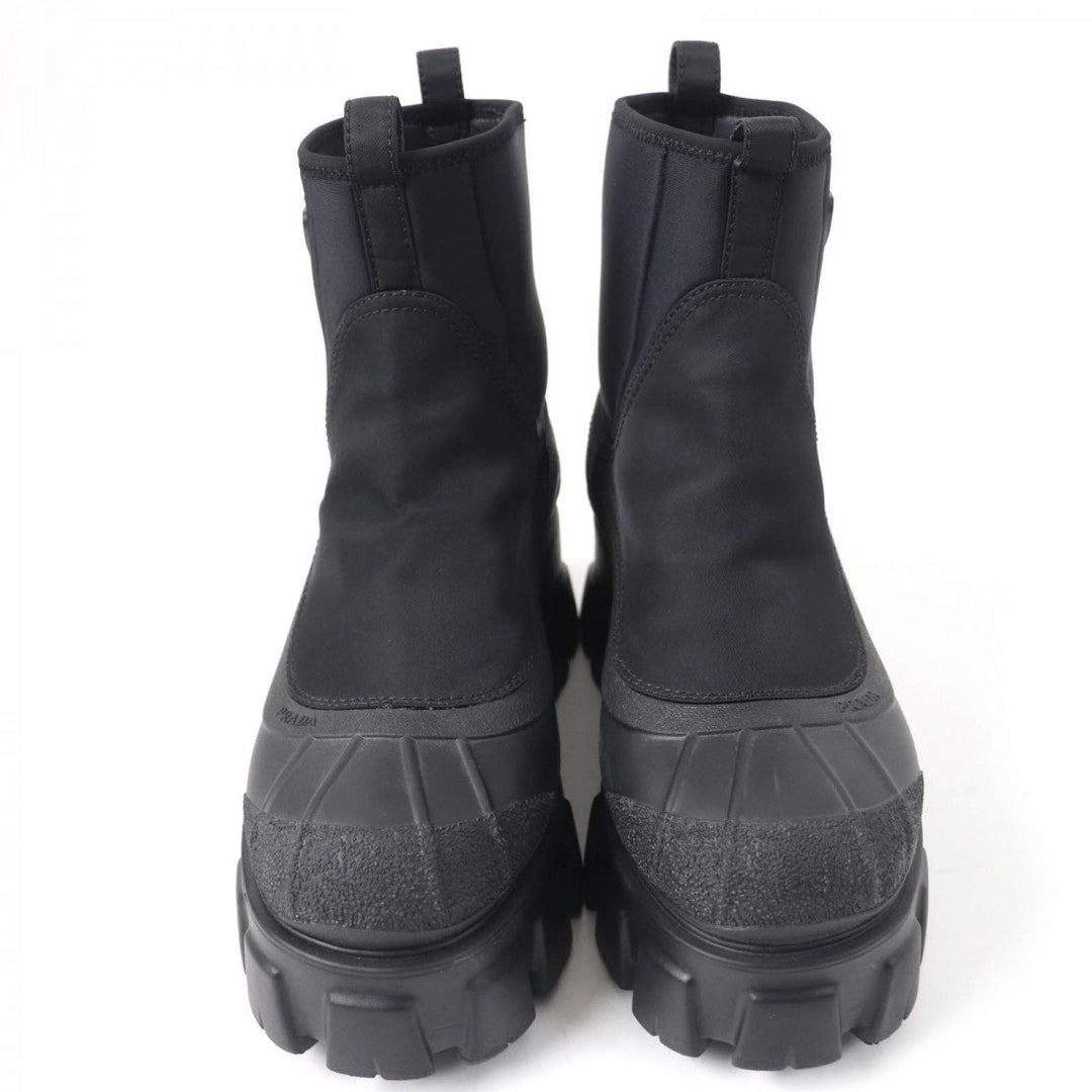 PRADA short boots 1T933M Nylon, Rubber black Monolith Re-Nylon Gabardine Boots Women 38 Used Authentic