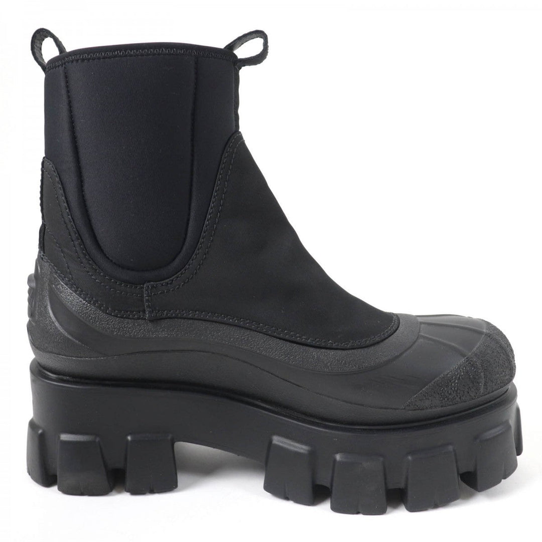 PRADA short boots 1T933M Nylon, Rubber black Monolith Re-Nylon Gabardine Boots Women 38 Used Authentic