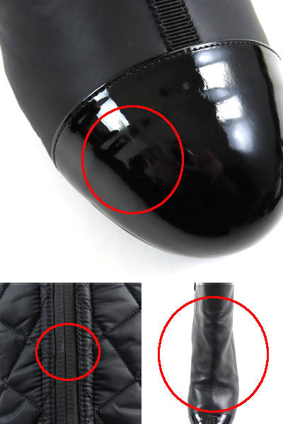 CHANEL Knee-high boots 21K G38428 Main: Leather, Part: Patent leather black Women 39 Used Authentic