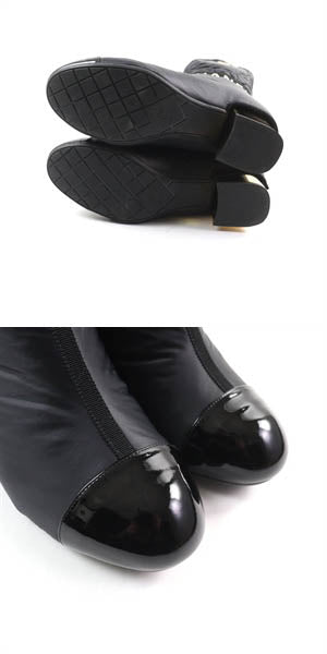 CHANEL Knee-high boots 21K G38428 Main: Leather, Part: Patent leather black Women 39 Used Authentic