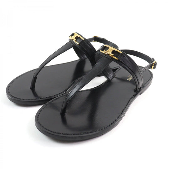 CELINE Sandals leather black 38