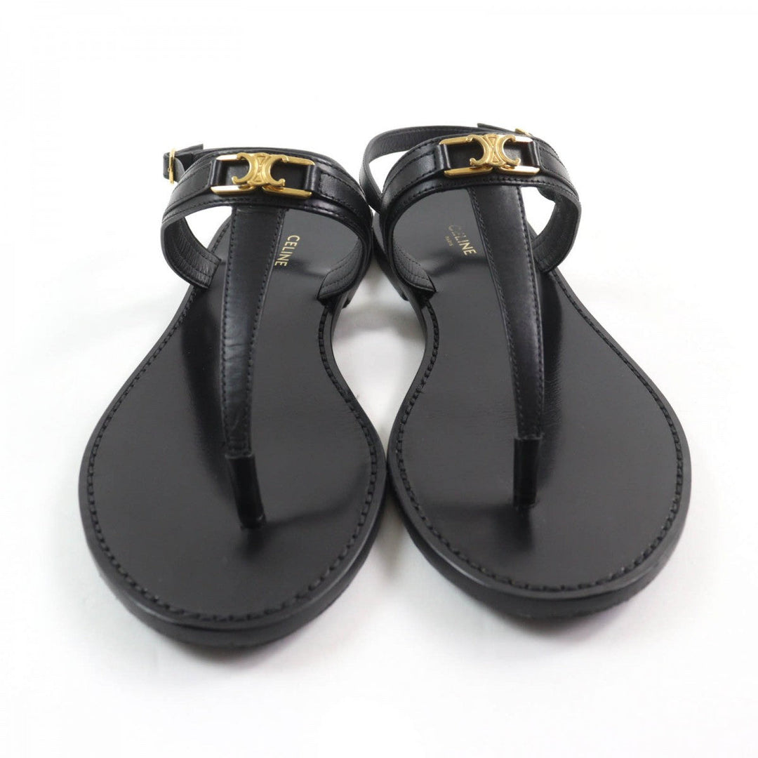 CELINE Sandals leather black 38