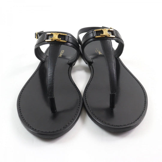 CELINE Sandals leather black 38