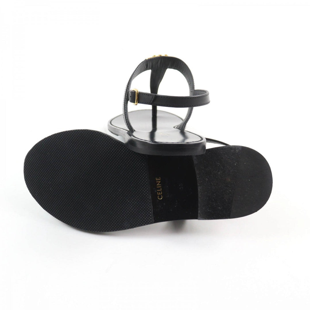 CELINE Sandals leather black 38