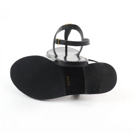 CELINE Sandals leather black 38