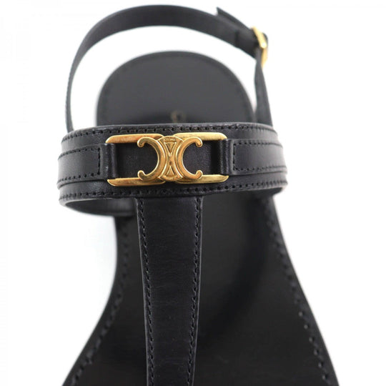 CELINE Sandals leather black 38