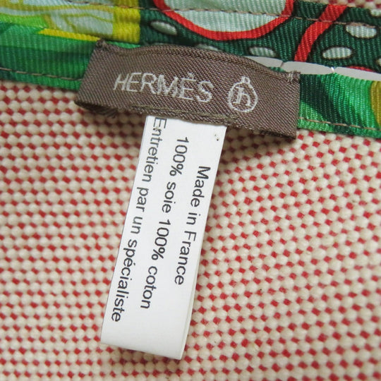 HERMES hat Main: 100% cotton, Part: 100% silk Red type Multi petit h petit ash Women Used Authentic