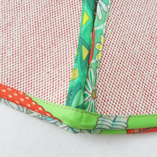 HERMES hat Main: 100% cotton, Part: 100% silk Red type Multi petit h petit ash Women Used Authentic