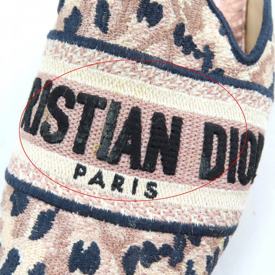 Christian Dior Slip-on Fabric, Leather Multi DIOR OFF Women 37 Used Authentic