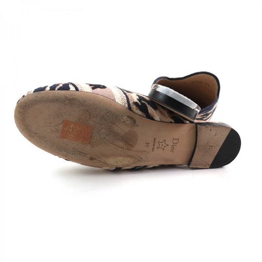 Christian Dior Slip-on Fabric, Leather Multi DIOR OFF Women 37 Used Authentic