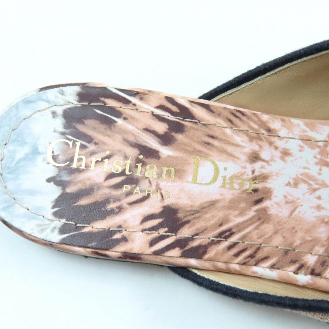 Christian Dior Slip-on Fabric, Leather Multi DIOR OFF Women 37 Used Authentic