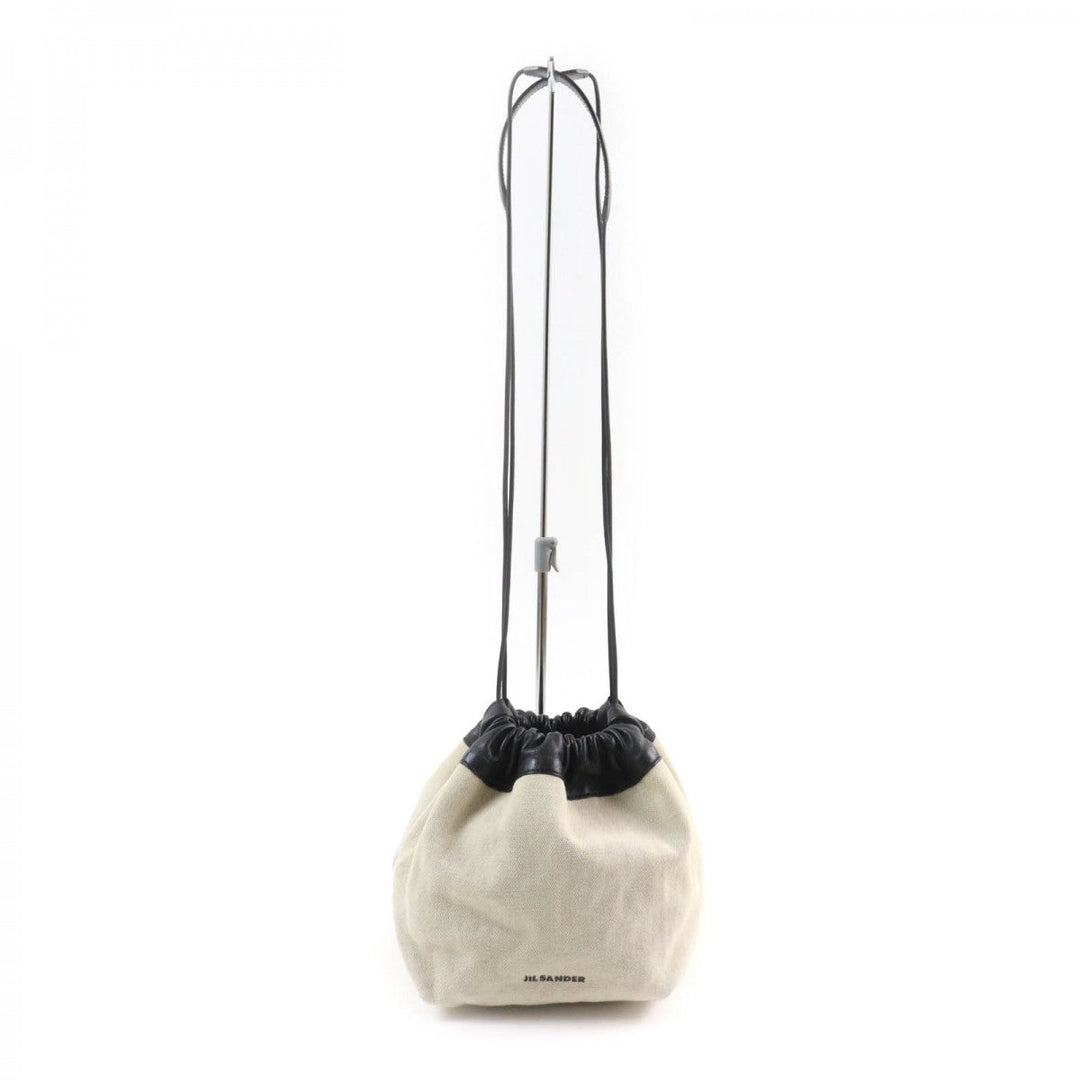 JIL SANDER Shoulder Bag JSPR853407 WRB73010N Main: Leather, Main: Canvas Black natural Women Used Authentic