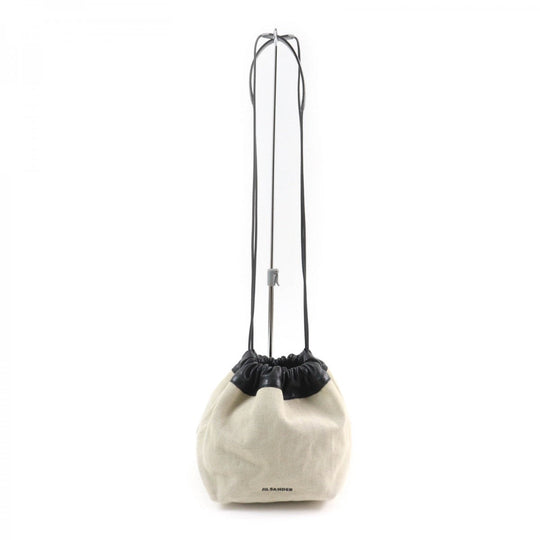JIL SANDER Shoulder Bag JSPR853407 WRB73010N Main: Leather, Main: Canvas Black natural Women Used Authentic