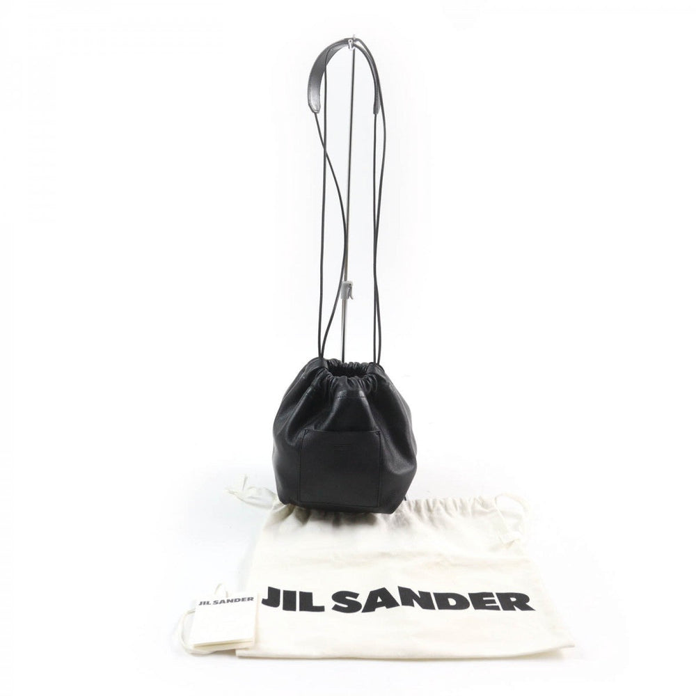 JIL SANDER Shoulder Bag JSPR853407 WRB73010N Main: Leather, Main: Canvas Black natural Women Used Authentic
