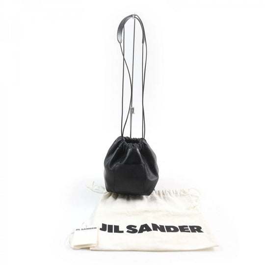 JIL SANDER Shoulder Bag JSPR853407 WRB73010N Main: Leather, Main: Canvas Black natural Women Used Authentic