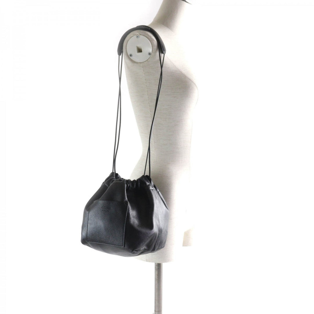 JIL SANDER Shoulder Bag JSPR853407 WRB73010N Main: Leather, Main: Canvas Black natural Women Used Authentic