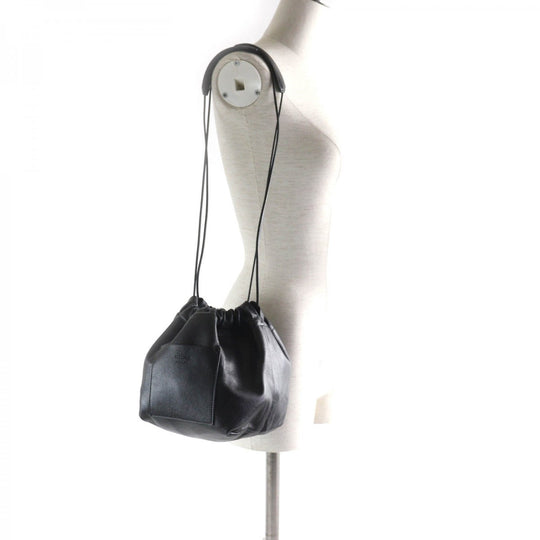 JIL SANDER Shoulder Bag JSPR853407 WRB73010N Main: Leather, Main: Canvas Black natural Women Used Authentic